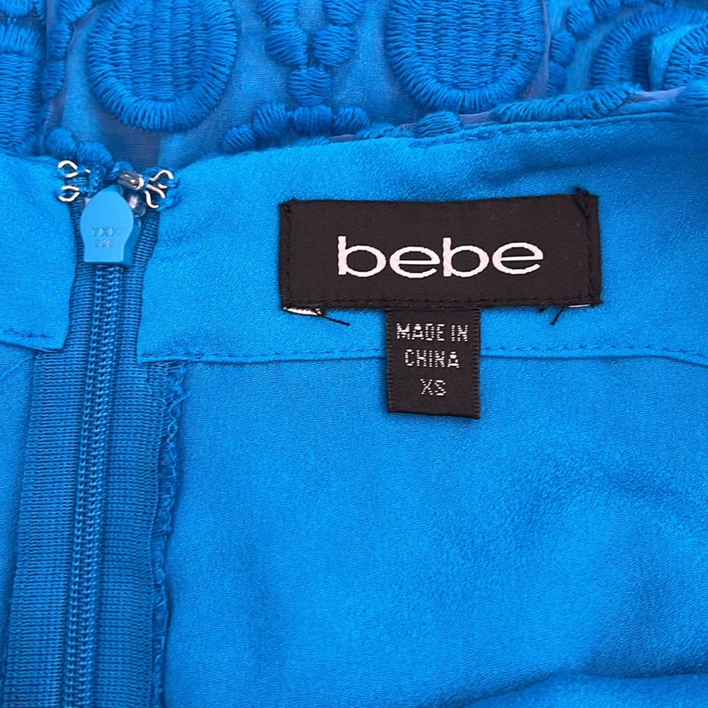 BeBe perfect weekend boatneck eyelet dress, blue size XS - Picture 7 of 9